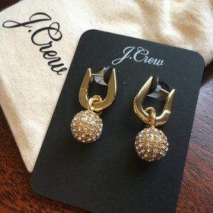 J. Crew crystal ball earrings NWT